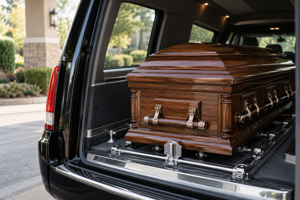 Funeral home casket transport north miami